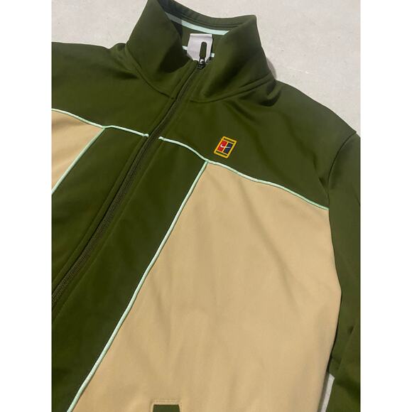 Nike Court Heritage Tennis Jacket Green / Cream / Blue Size Large - Picture 3 of 6